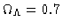 $\Omega_\Lambda=0.7$