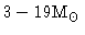 $3-19\mbox{M$_\odot$}$