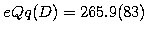 $eQq(N) = 288.2 (71)$