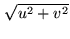 $ \sqrt{u^2+v^2}$